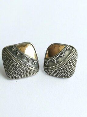 Vintage 90's sterling silver Two Tone Balinese...